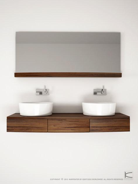 KARPENTER Двойная подвесная тумба под умывальник из дерева Miles sun-id-1503907 - Вид №7