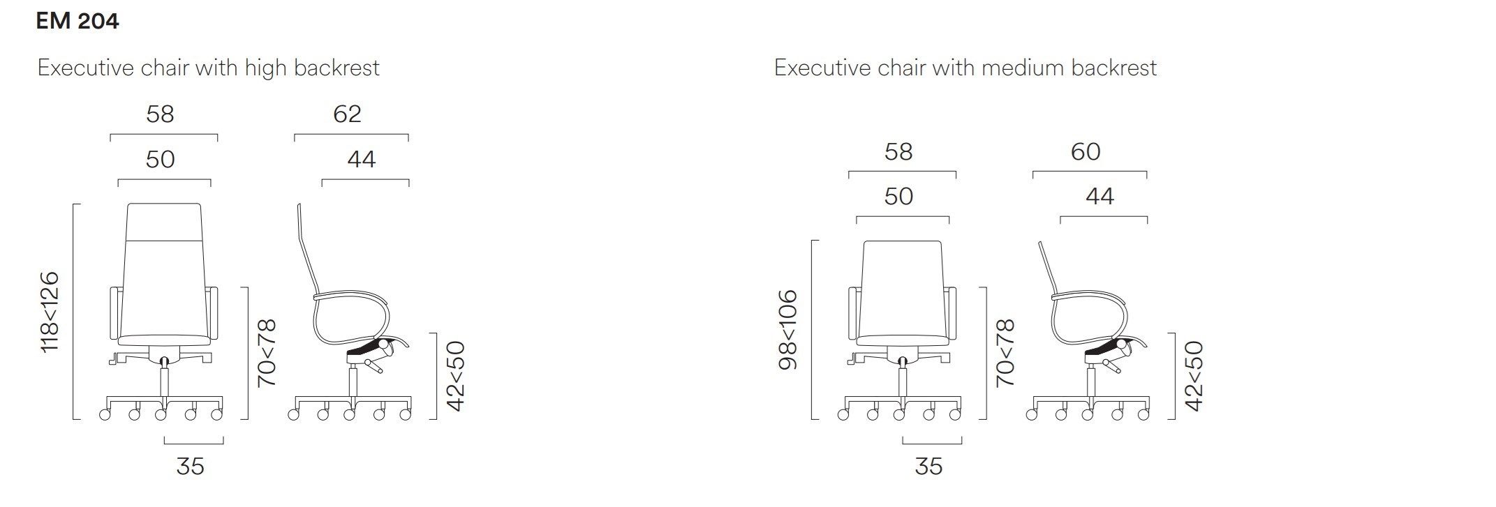 Регулируемый по высоте поворотный офисный стул с колесами FREZZA класс 2 ARCH-00059965 - Вид №3