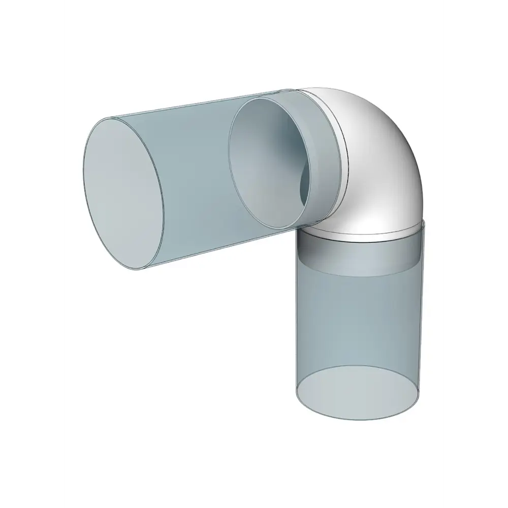 Колено круглое Fonet D100 мм 90 градусов пластик STLM-2117301 - Вид №4