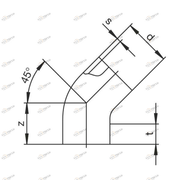 SANIT 681206 Сточные воды отводы 45 ° (сопло фитинги) 