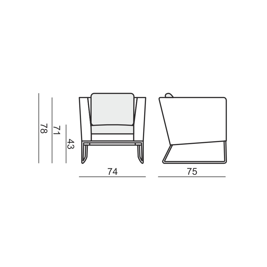 Кресло Clark, бирюзовое Sits S1115 - Вид №6