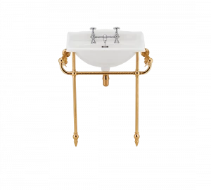 Gentry Home Таз большой белый Victorian Темное золото GH100347