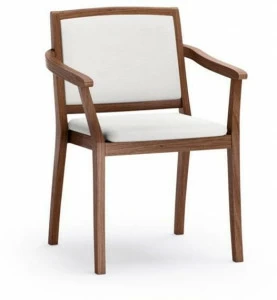 Very Wood Стул из ясеня штабелируемый, обитый, с подлокотниками Elegance