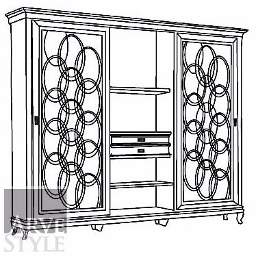 Arvestyle Книжный шкаф с ящиками Armonie Ar-m331 - Вид №2