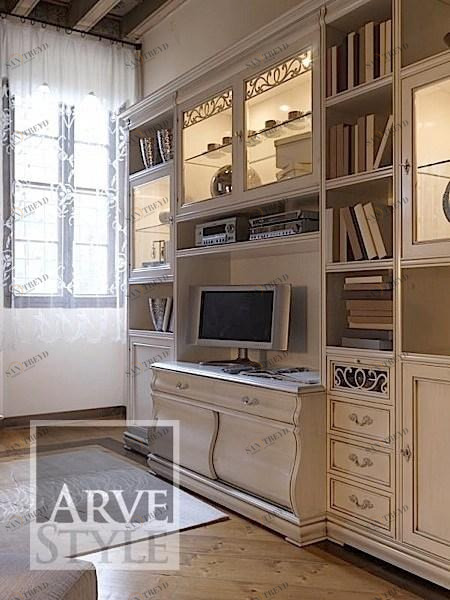 Arvestyle Лакированный книжный шкаф с подставкой под телевизор Fenice sun-id-1405847