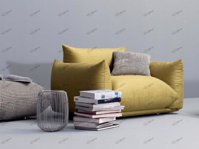 arflex Кресло с обивкой из ткани с подлокотниками Marenco sun-id-1450662