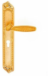 Pasini Ручка из латуни на пластине с накладкой Pasha 3920
