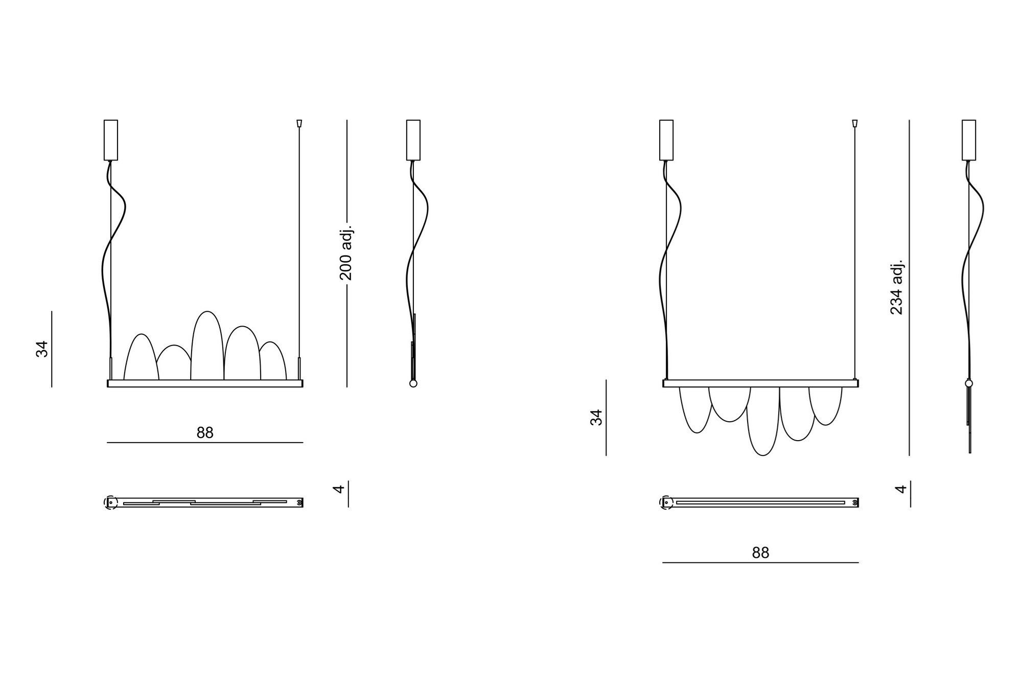 Регулируемый стальной и стеклянный подвесной светильник Visionnaire Parade ARCH-00149454 - Вид №4