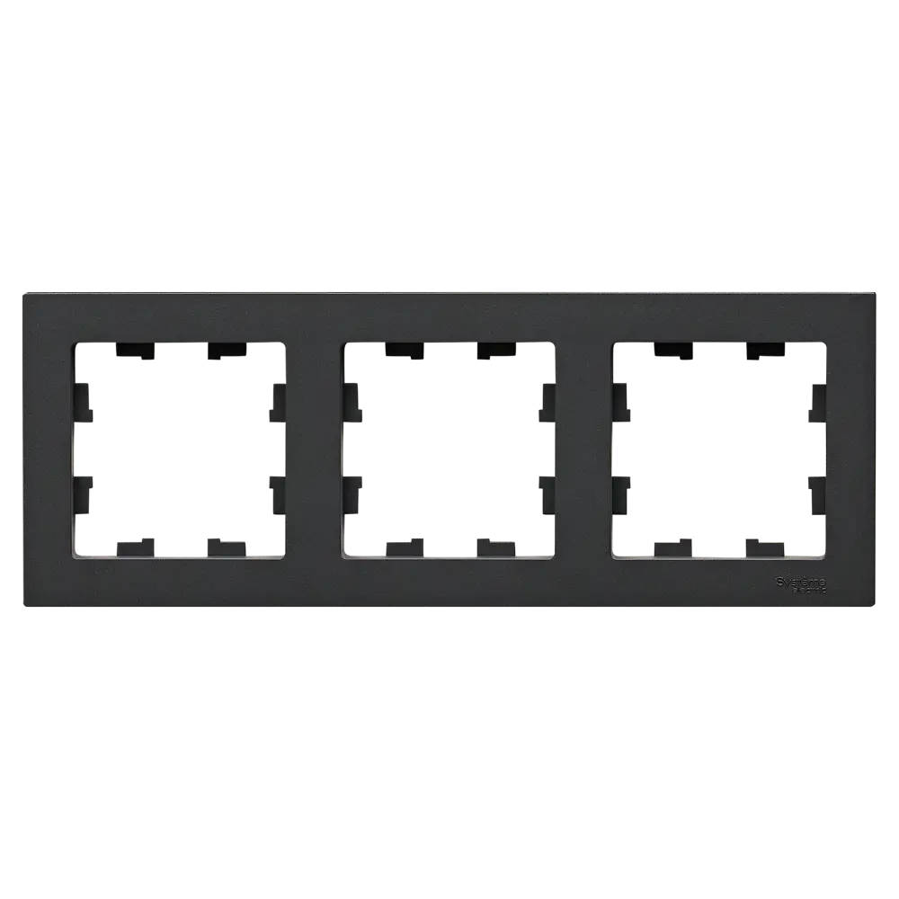 Рамка Systeme Electric AtlasDesign 3 поста цвет базальт STLM-2113056