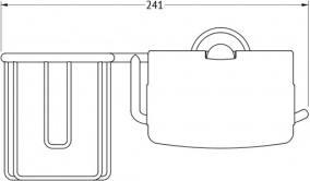 054 Держатель освежителя и т/ бумаги с крышкой VIZ FBS Vizovice - Вид №1