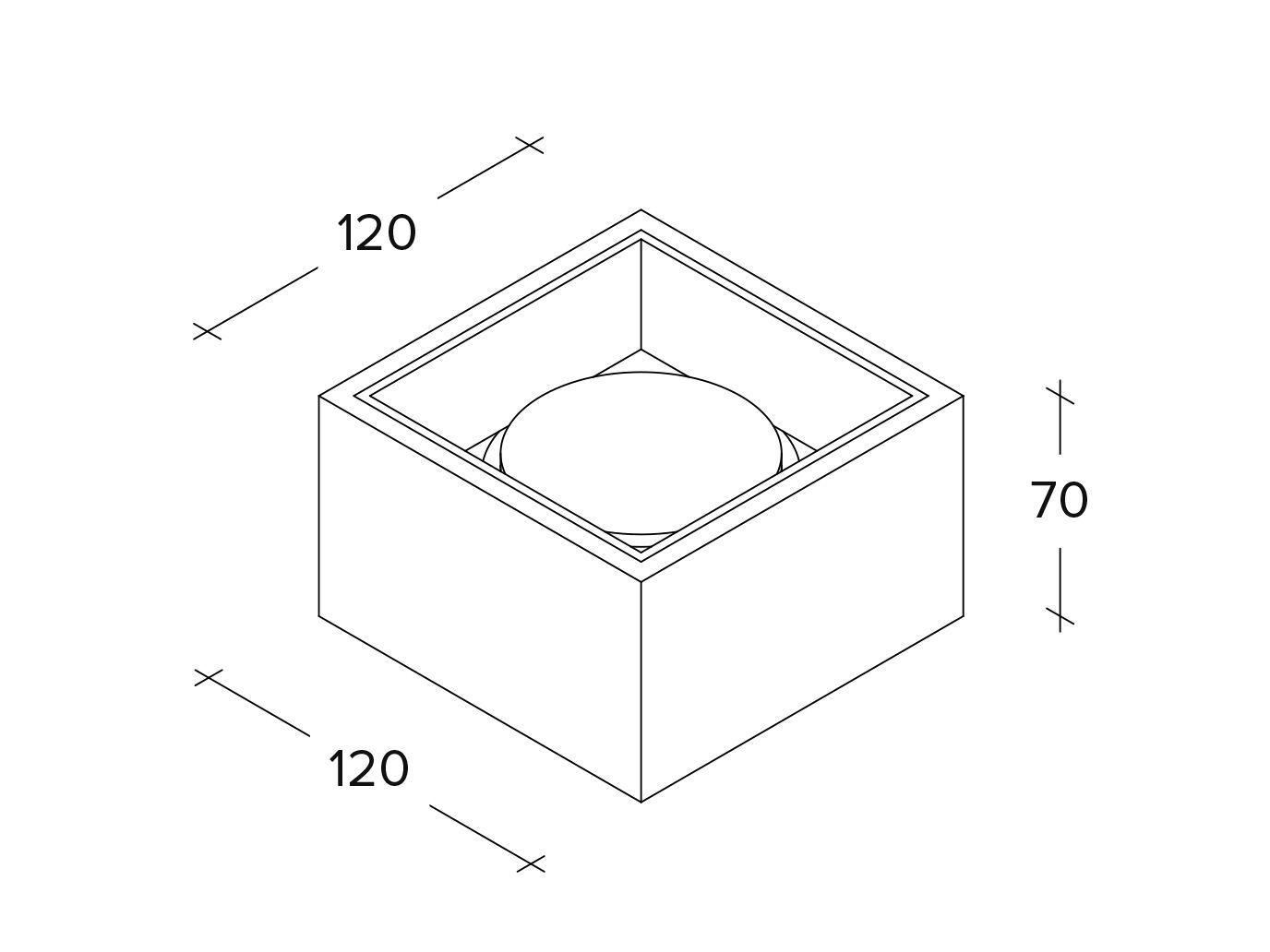 Гипсовый потолочный светильник Tecnico NASSO QUADRATA ARCH-00131101 - Вид №9