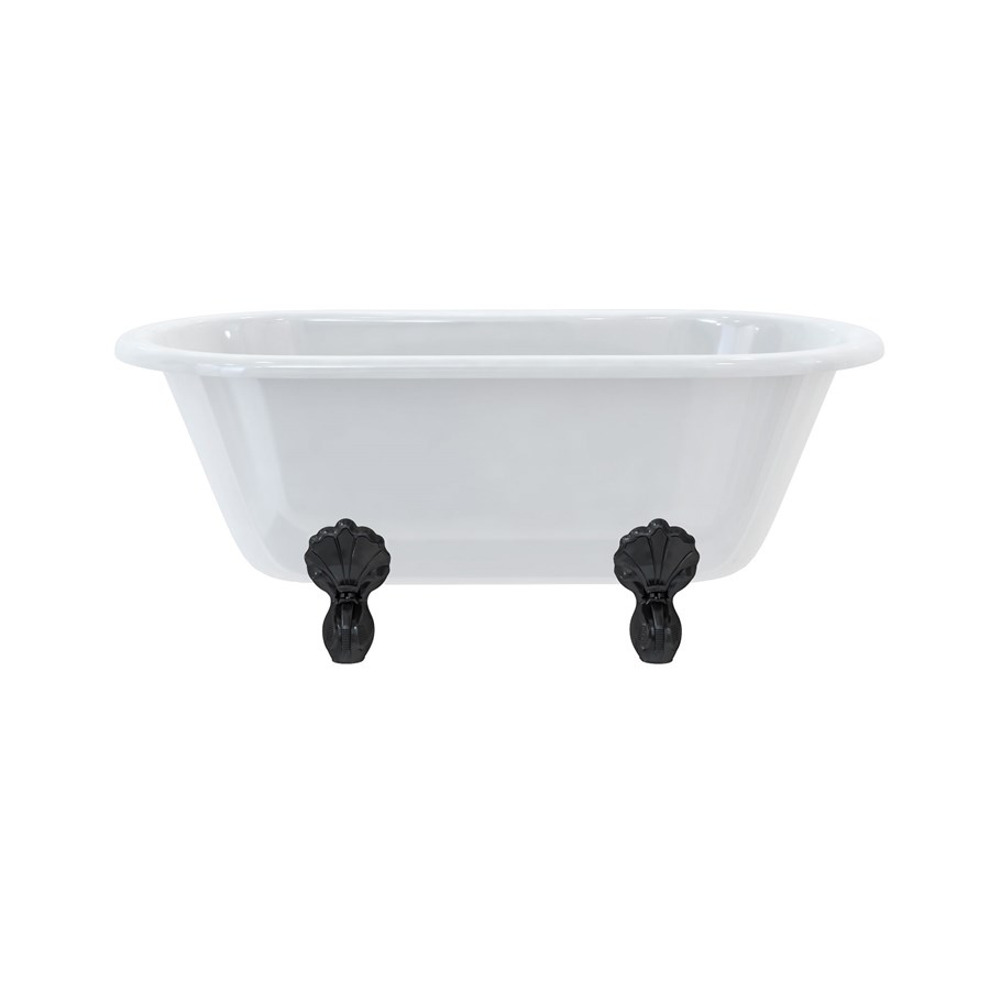 Burlington Двухсторонняя ванна Windsor 150 см с роскошными ножками с ножками Luxury Arc в черном цвете E4 L2B  - Вид №3