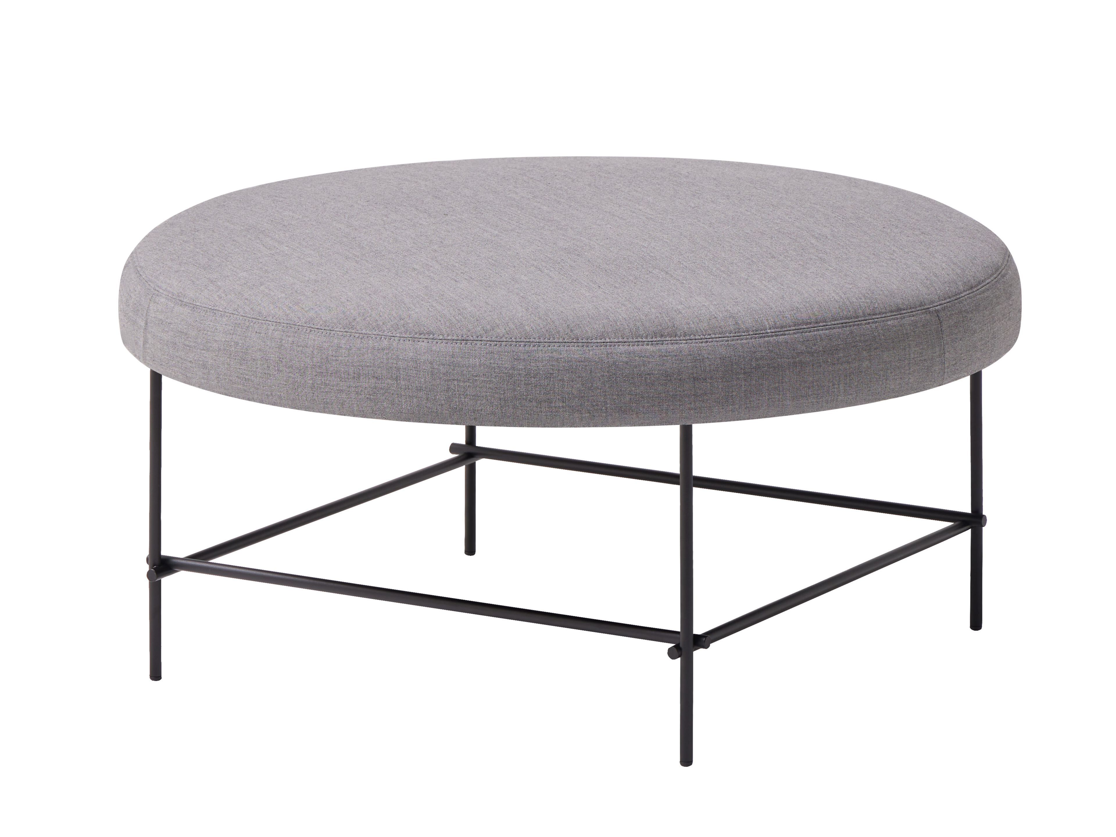 Круглый мягкий пуф из ткани и металла INCLASS Nuc ARCH-00025076 - Вид №2