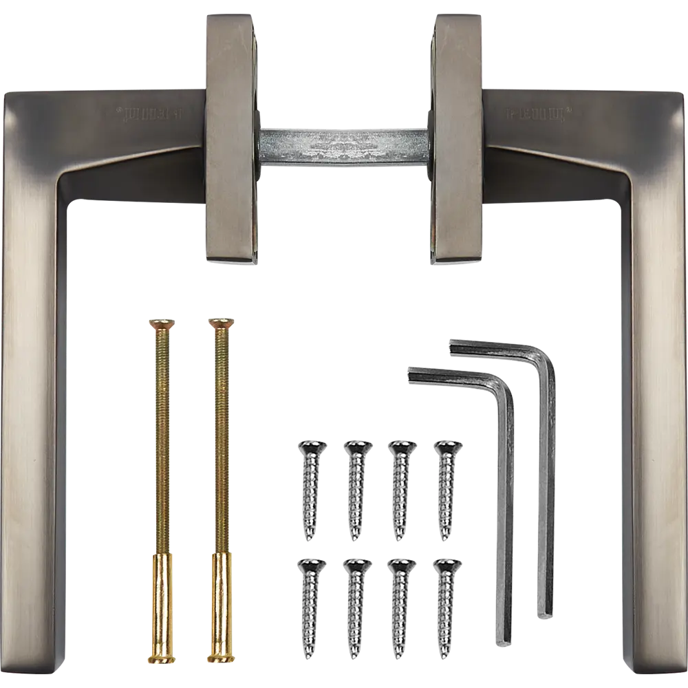 Ручка дверная на розетке Reinz Равенна, цвет матовый черный никель RENZ STLM-2188444 - Вид №1