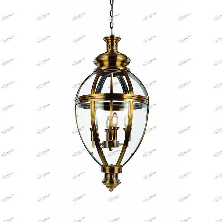 Подвесной светильник Arcadia 4 brass от Delight Collection KM0118P-4 brass DELIGHT COLLECTION ДИЗАЙНЕРСКИЕ 243656 Прозрачный;медный 