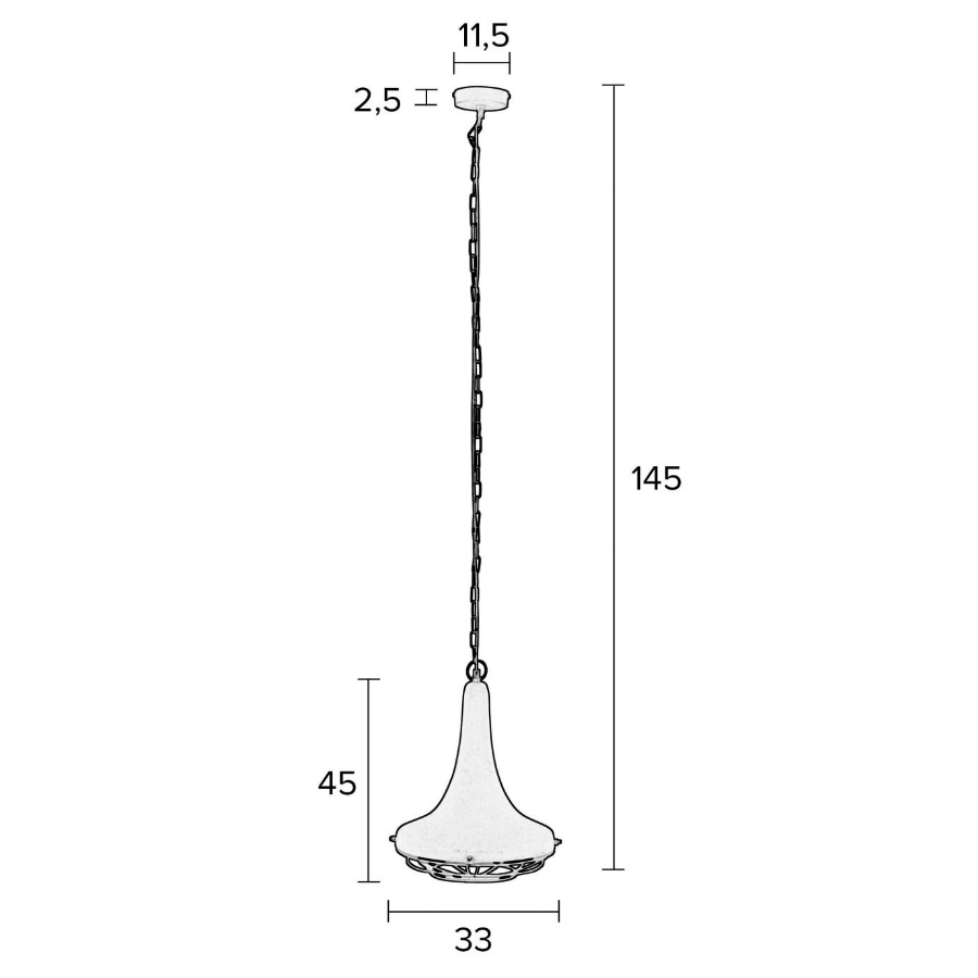 Лампа подвесная Wout, серая матовая White Label Living 5300140 - Вид №7