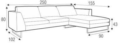 Sits Тканевый 3-местный диван на санках с шезлонгом Tokyo sun-id-1458863 - Вид №2