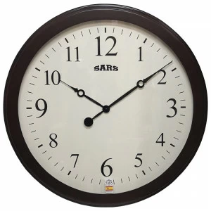 Часы настенные круглые черные большие Dark Walnut SARS ДИЗАЙНЕРСКИЕ 00-3967107 Черный