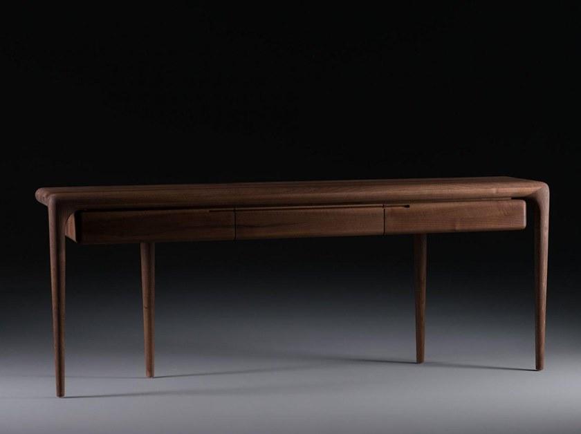 Artisan Прямоугольная консоль из массива дерева с ящиками Latus Colaxxyy  - Вид №1