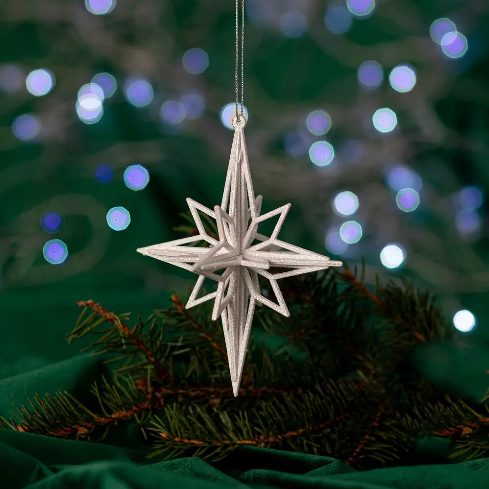 84884199 Новогоднее украшение Ромб 12x12 см цвет белый STLM-0956520 Santreyd  - Вид №6