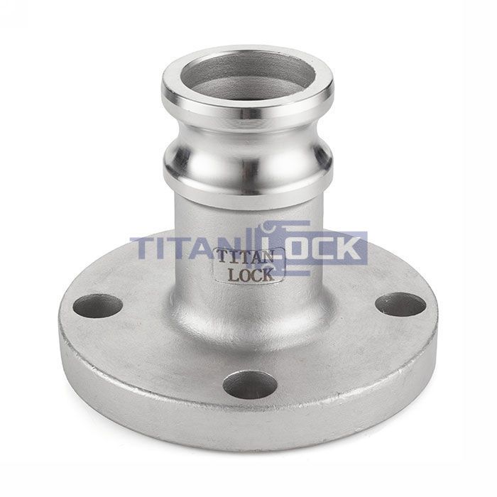 Камлок нержавеющий тип FA, ниппель с фланцем 1 1/2", AISI316, TL150FASS TITAN LOCK 