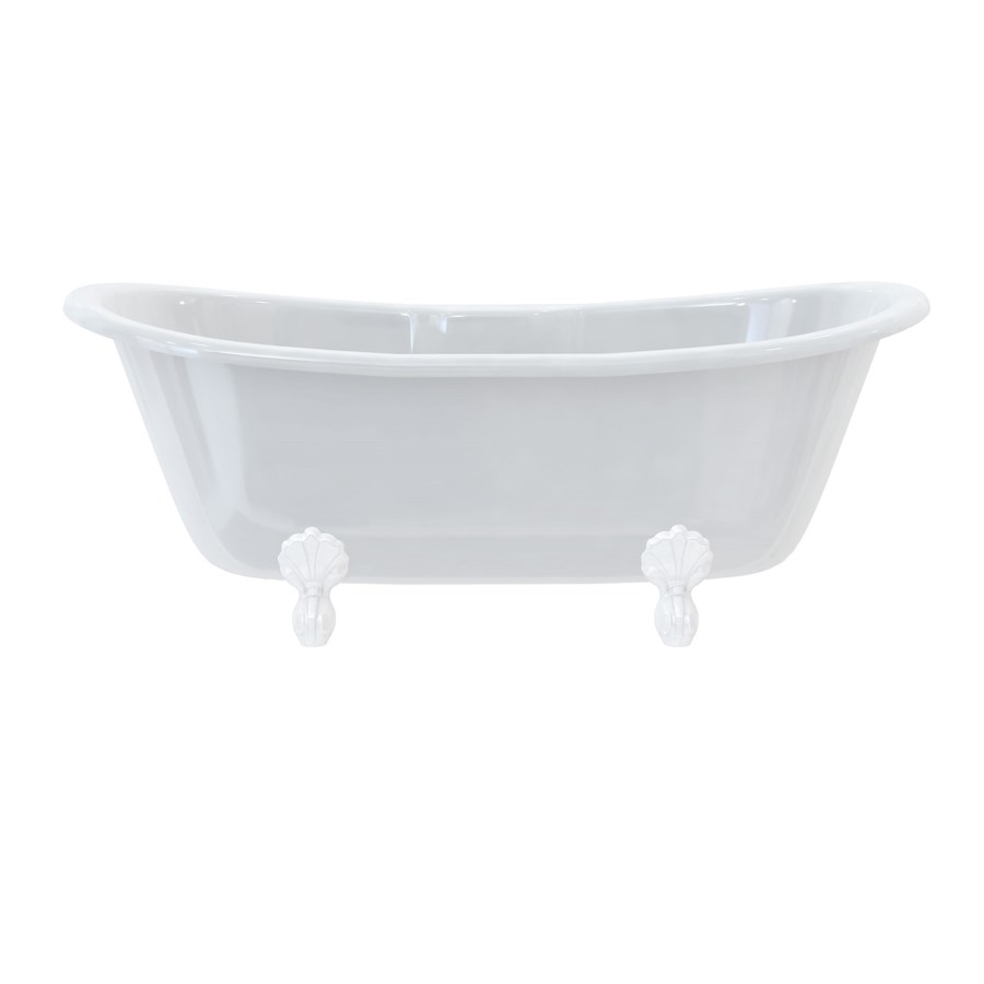 Burlington Двухсторонняя ванна Bateau с роскошными ножками с ножками Luxury Arc в белом цвете L2W T10F  - Вид №2