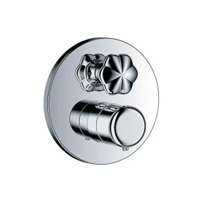 Термостат для душа скрытого монтажа ½" с запорным и переключающим вентилем JOERGER Florale