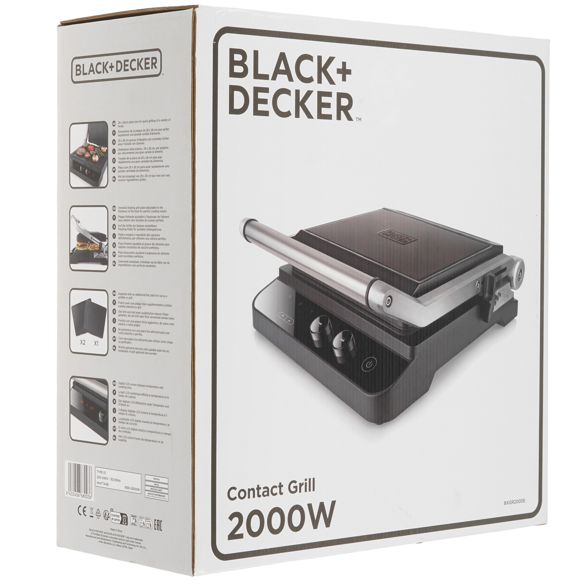 9918746 Гриль Black+Decker BXGR2000E черный STDN-0071022 - Вид №8