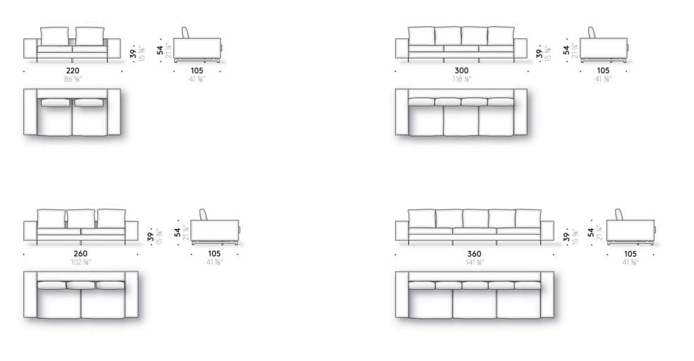 Ткань линейный диван DE PADOVA LANDSCAPE 25 ARCH-00127420 - Вид №11