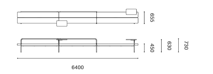 Модульная мягкая скамейка из ткани Established&Sons Island ARCH-00100058 - Вид №50