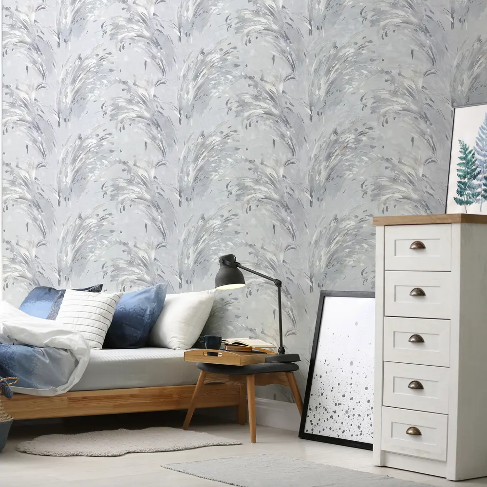 Wall Decor Рокси: серые флизелиновые обои с геометрическим узором 89417504 STLM-1577452 - Вид №4