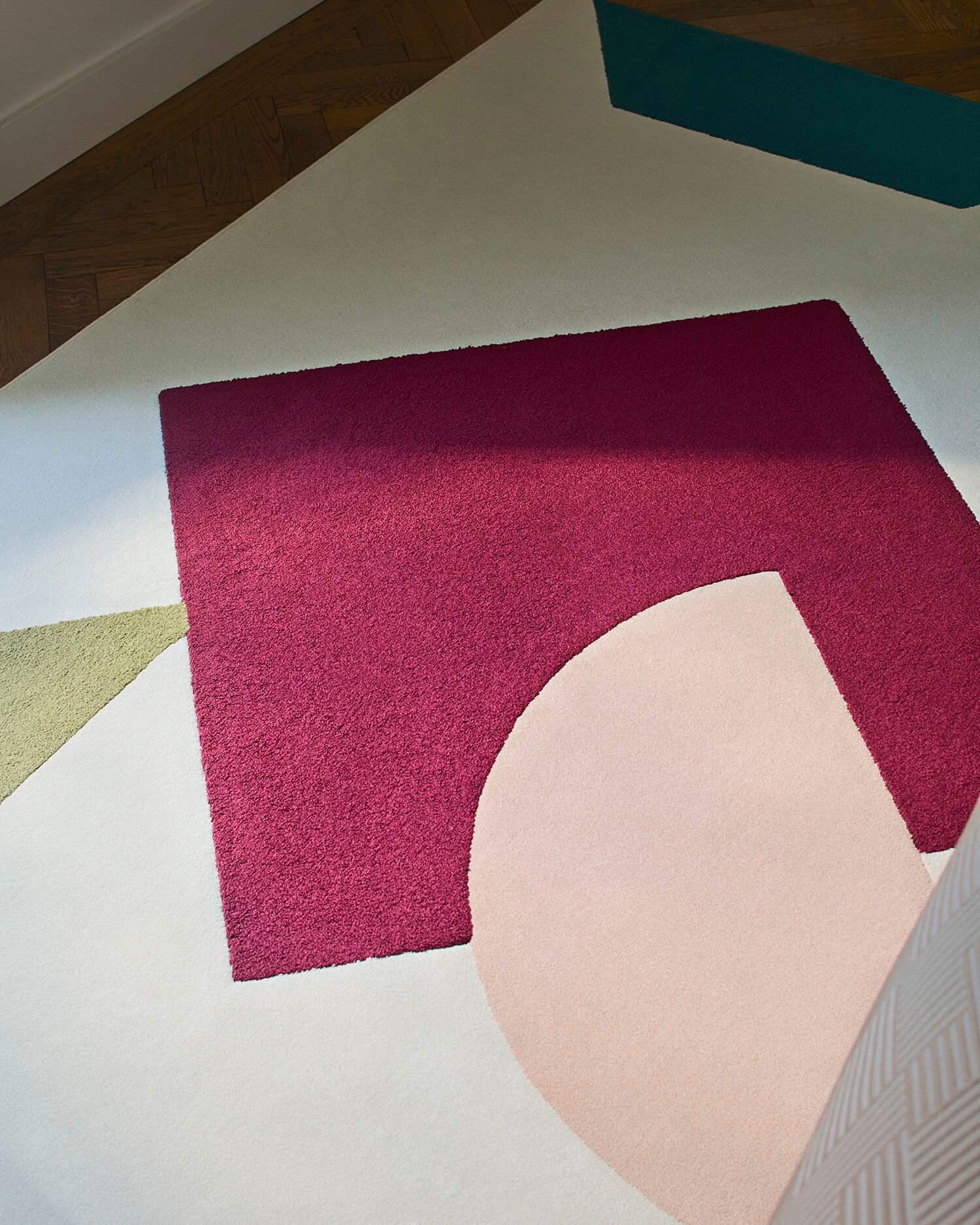 Ковер ручной работы с геометрическим рисунком Besana Moquette ECHO ARCH-00096189 - Вид №2