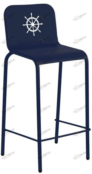 iSimar Стул из высокой стали со спинкой Nautic 8117 / 8118