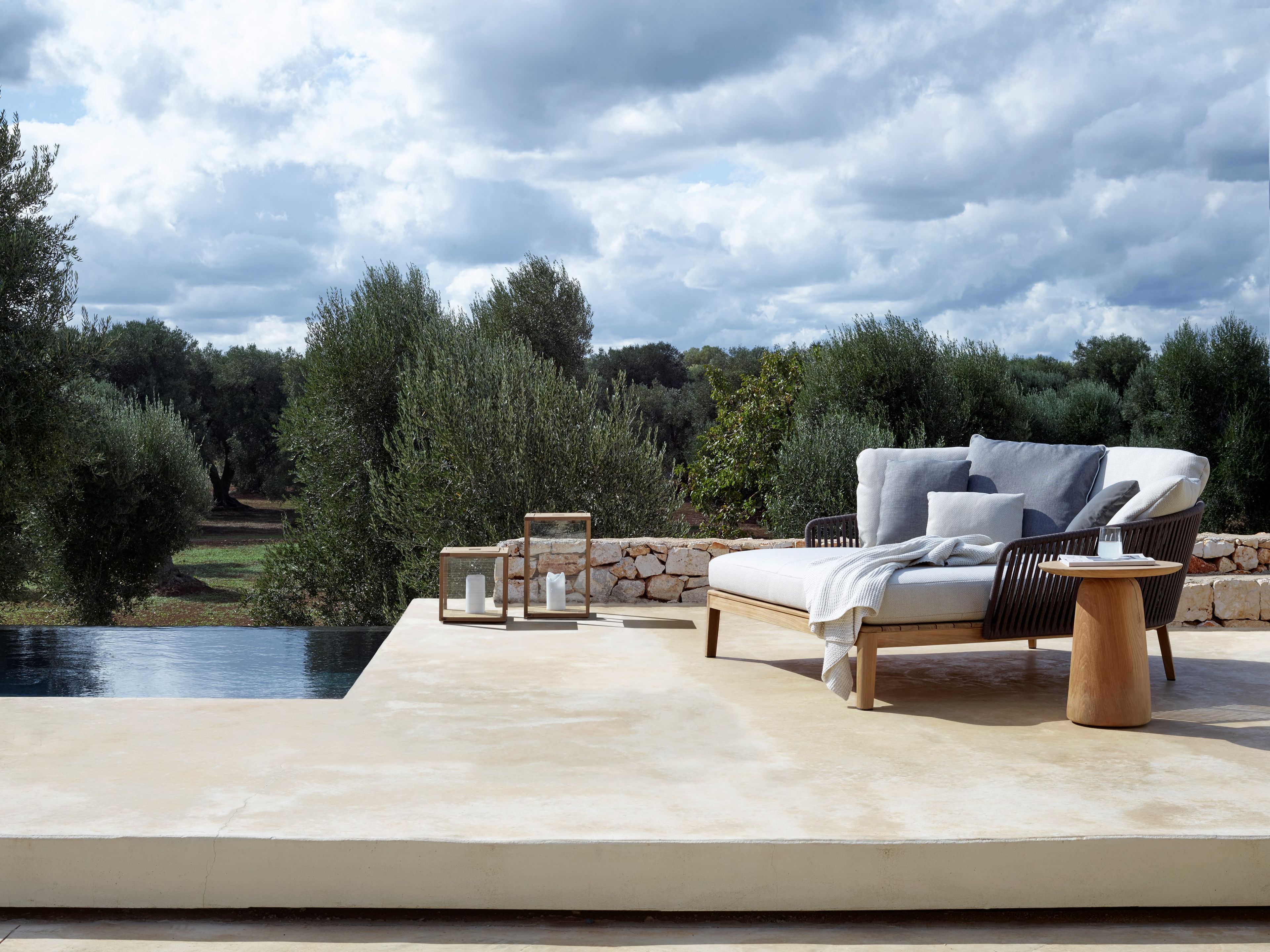 Круглый низкий стол из тикового дерева TRIBÙ дюны ARCH-00061689 - Вид №6