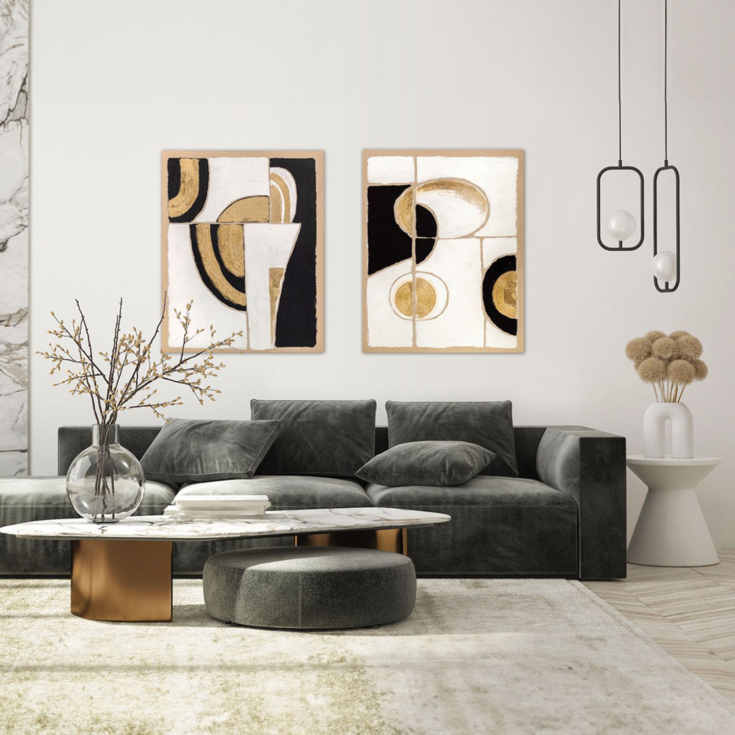 Холст рамки Agave BLACK AND GOLD 1 ARCH-00136664 - Вид №4