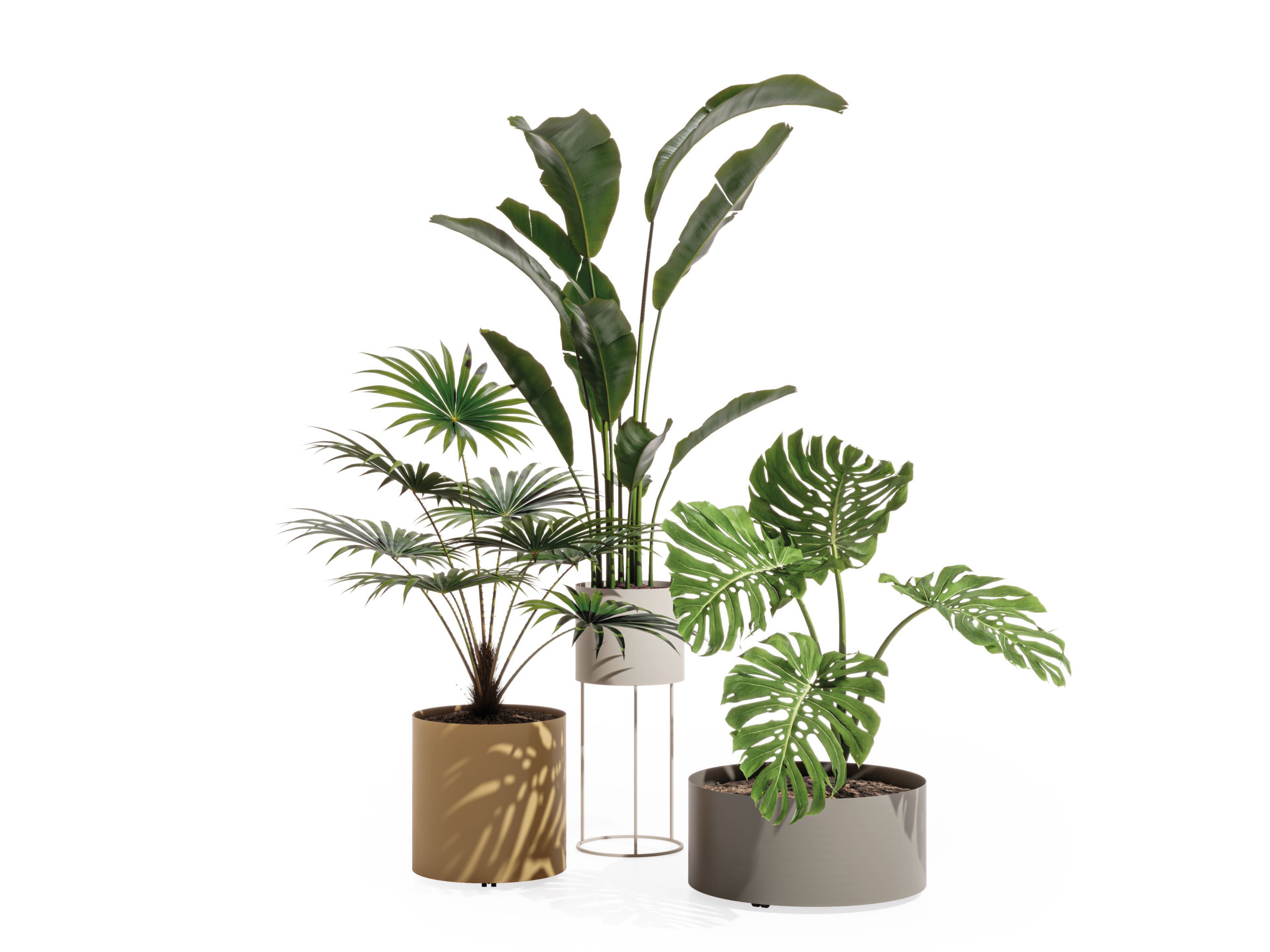 Окрашенный металлический круглый плантатор Ronda Design GLANCE ARCH-00066140