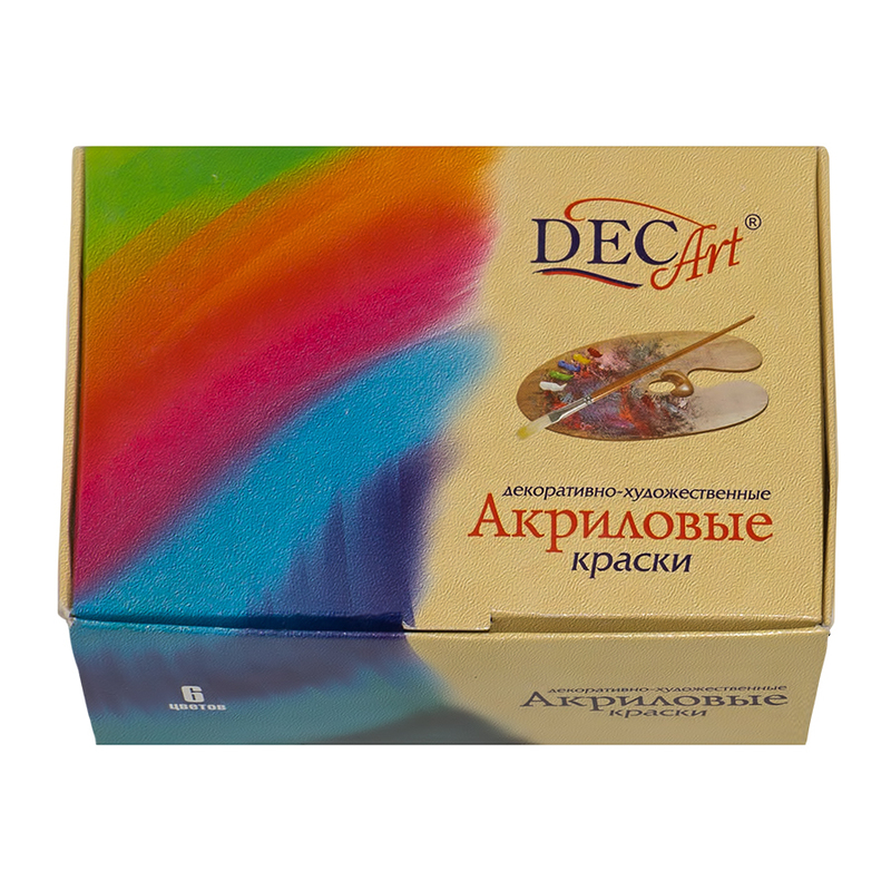 24-6.40-50 Краска акриловая набор 6 цв. 40 мл Decart 