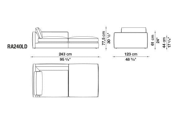 Угловой диван из ткани B&B Italia Ричард ARCH-00040927 - Вид №69
