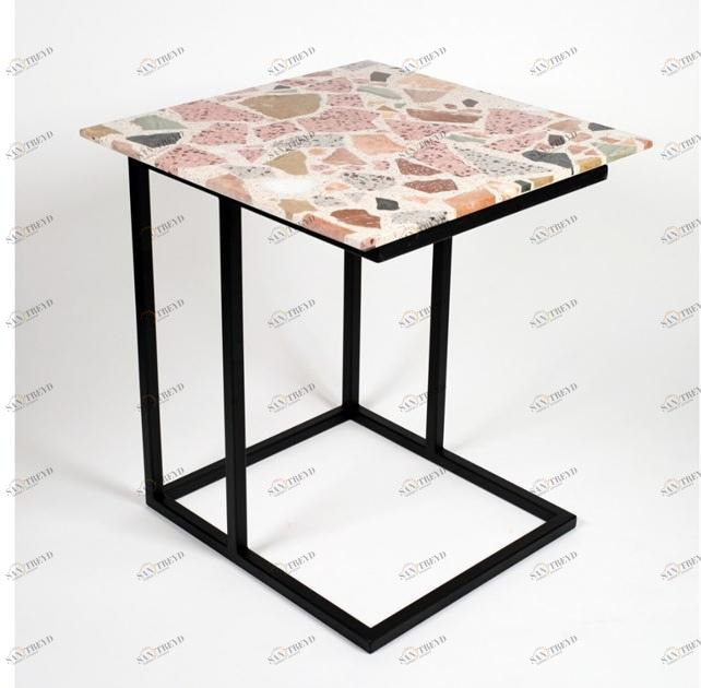 KAROISTANBUL Квадратный журнальный столик в венецианском терраццо Complementi d'arredo sun-id-1410563