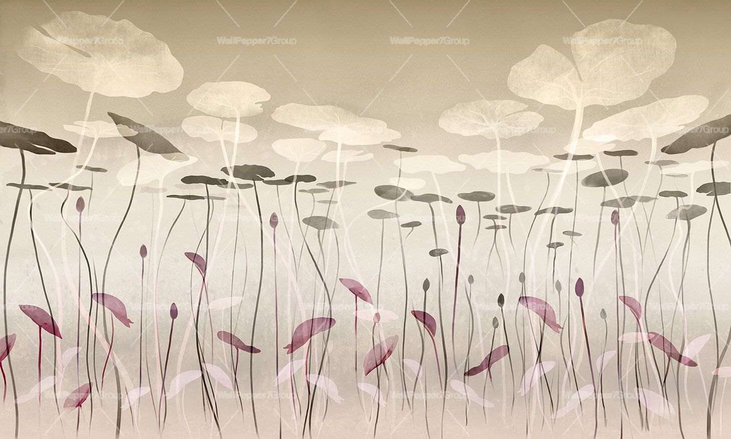 Обои из натурального ПВХ, экологически чистые, моющиеся WallPepper NYMPHEAS DREAM ARCH-00135158 - Вид №2