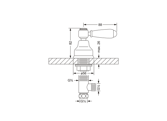 Боковой вентиль ½", для холодной воды JOERGER Delphi 109.10.346.000 - Вид №1