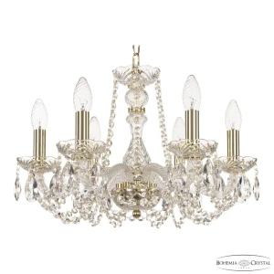 91901453 Люстра подвесная Bohemia ivele crystal 319541 319541 6 ламп 12 м² цвет золото STLM-1458059