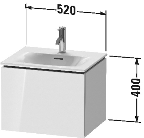 LC613401414 L-Cube Тумбочка подвесная Терра, декор Duravit - Вид №1