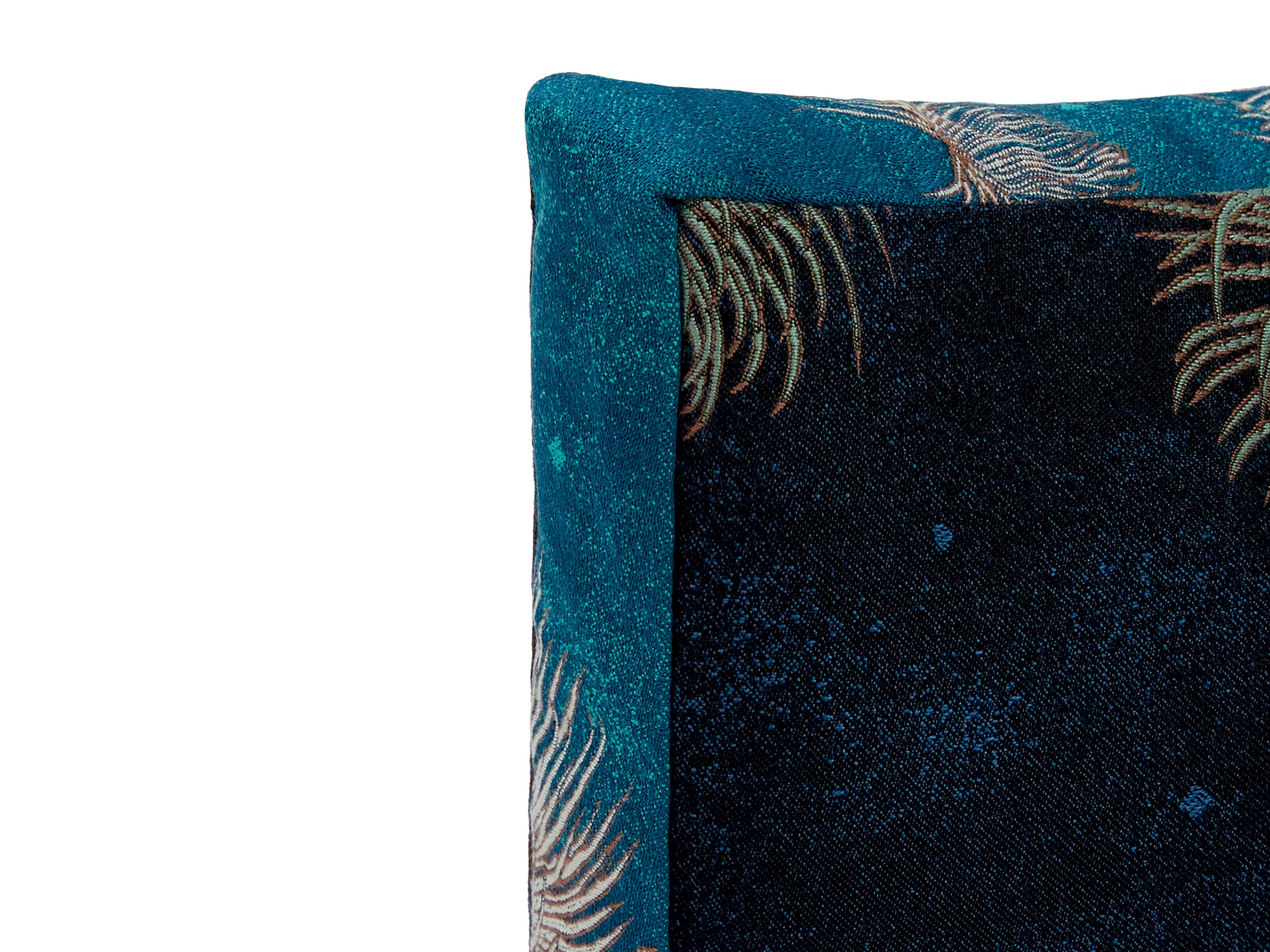 Прямоугольная подушка с цветочным рисунком K-3 Shogun Blue ARCH-00094937 - Вид №2