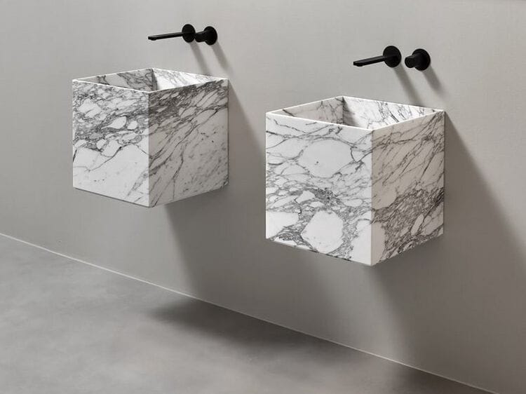 Квадратный подвесной умывальник из натурального камня Antoniolupi NABATEI ARCH-00029362