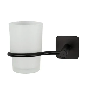 Стакан для зубных щеток Аквалиния металл цвет черный