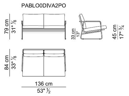 2-местный тканевый диван i 4 Mariani Пабло ARCH-00059556 - Вид №4