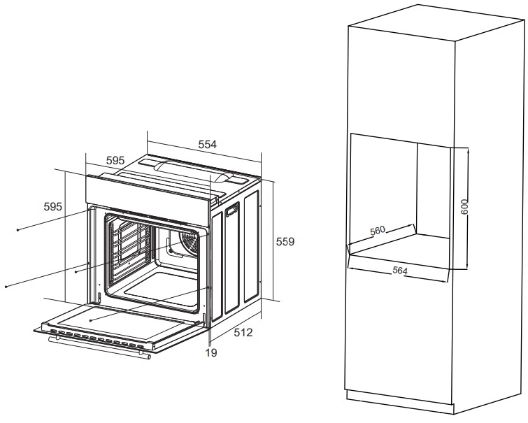9093644 Электрический духовой шкаф Candy COXP06NSB черный STDN-0142526 - Вид №9