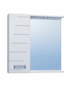 Зеркало Diana 700 левый со спотом700⨉150⨉700 мм белый