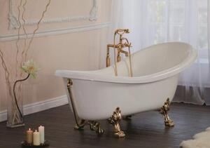 Ванна из мрамора Aquastone Скарлет на бронзовых ножках Premium